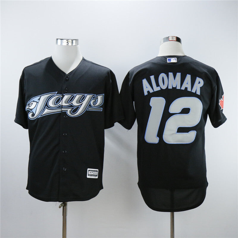 Toronto Blue Jays #12 Roberto Alomar Blue Jays 12 Black 2008 Inverted Fan Edition