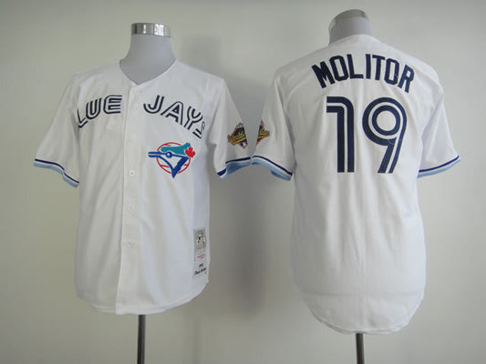 Toronto Blue Jays #19 Blue Jays 19 White 1993 Retro