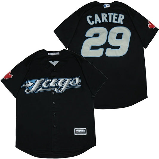 Toronto Blue Jays #29 Joe Carter Blue Jays 29 Black Fan Inverted