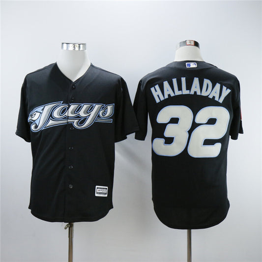 Toronto Blue Jays #32 Roy Halladay Blue Jays 32 Black 2008 Inverted Fan Edition