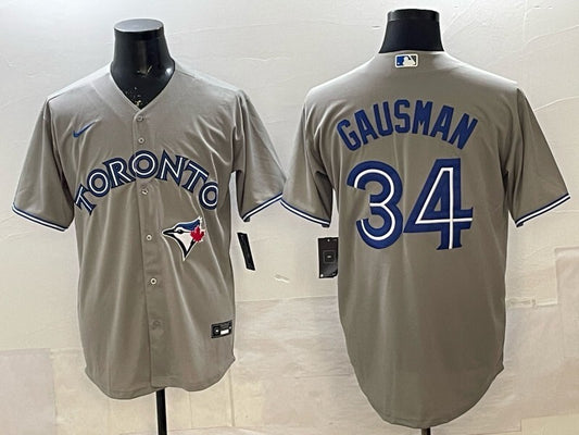 Toronto Blue Jays #34 Kevin Gausman Grey Blue Jays Adult