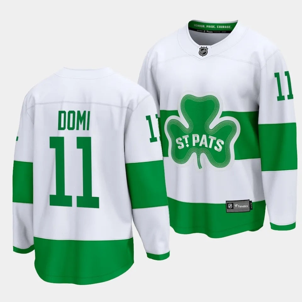 Toronto Maple Leafs #11 Max Domi 2024 St. Patricks Alternate White