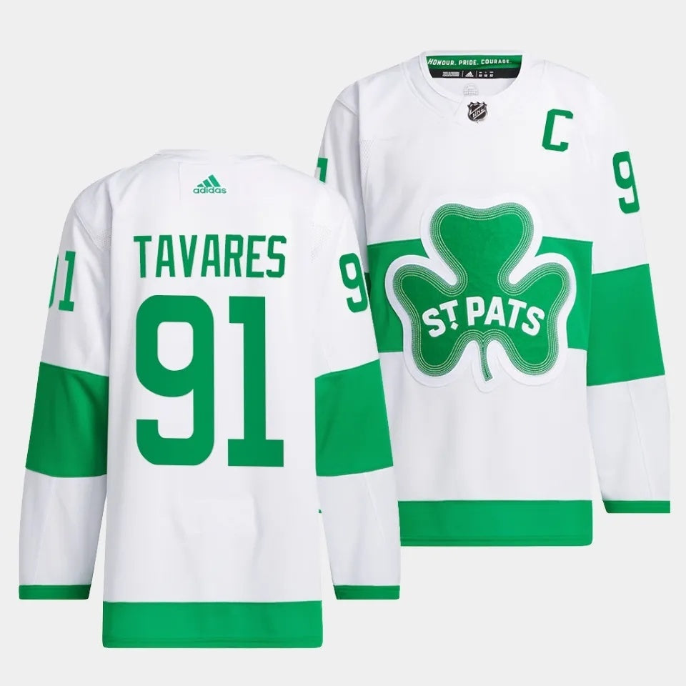 Toronto Maple Leafs #91 John Tavares 2024 St. Patricks Alternate Authentic Jersey