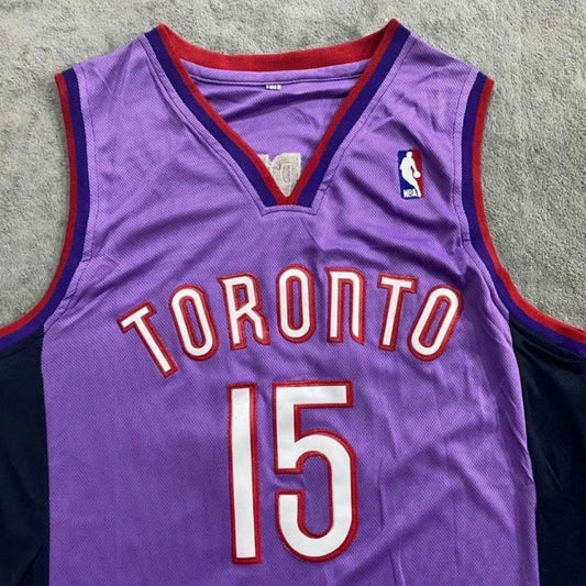 Toronto Raptors 15 carter m&n jersey purpleblack Style 1