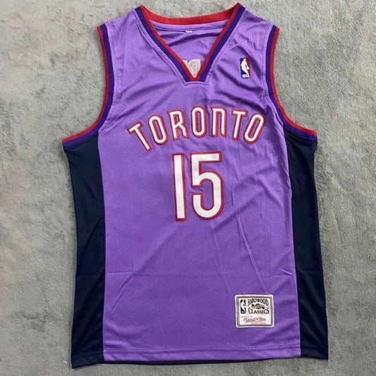 Toronto Raptors 15 carter m&n jersey purpleblack Style 3