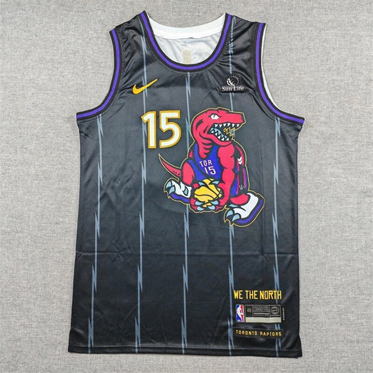 Toronto Raptors #15 Vince Carter 25 Raptors 15 Black City Edition Style 2