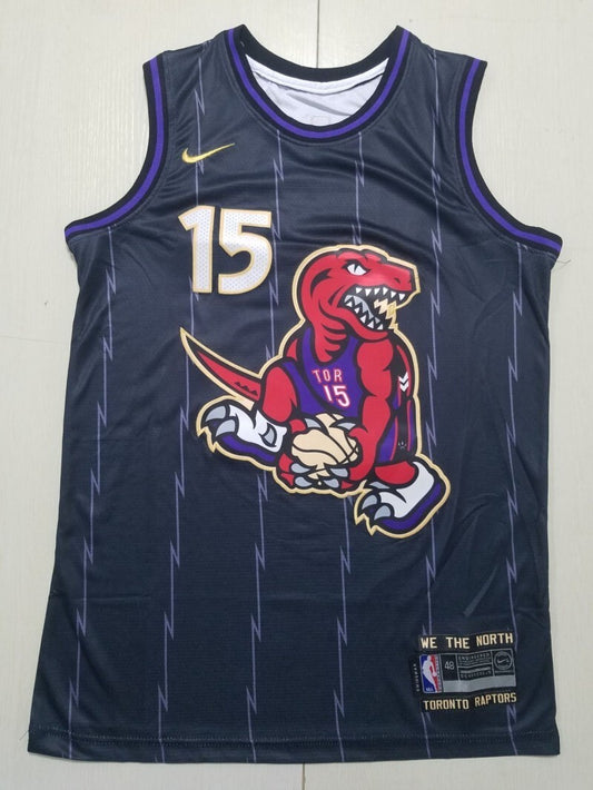 Toronto Raptors #15 Vince Carter Raptors 15 Black City s-xxl Style 2