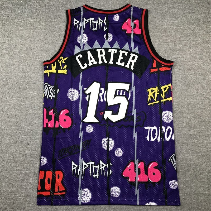 Toronto Raptors #15 Vince Carter Raptors 15 Purple s-xxl Style 1