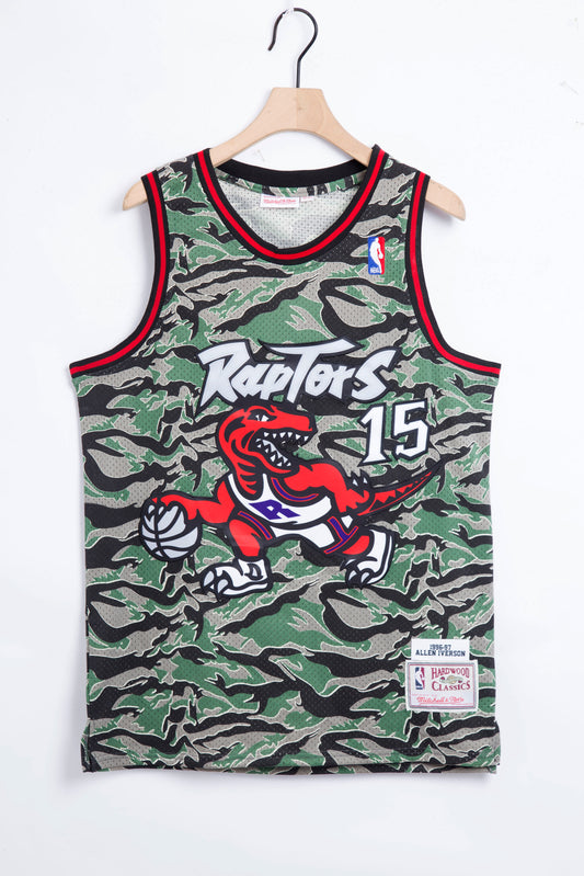 Toronto Raptors #15 Vince Carter Raptors 15 # Tigers Retro Jersey Style 2