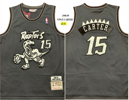 Toronto Raptors #15 Vince Carter Raptors Carter Big Dragon 1998-99 Classic Edition Gray White Premium Mesh