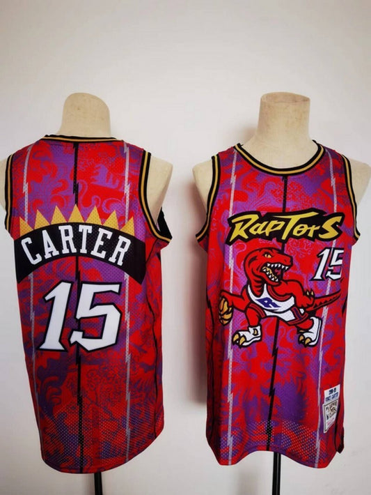 Toronto Raptors #15 carter tiger year version jersey red