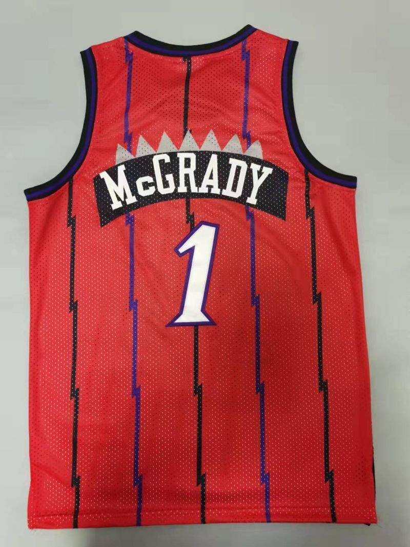 Toronto Raptors #1 Tracy Mcgrday Raptors 1# Retro - Red Style 1