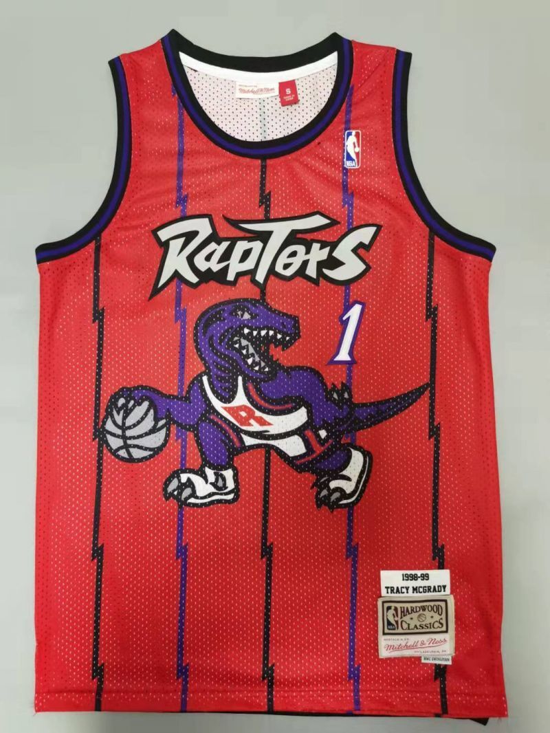 Toronto Raptors #1 Tracy Mcgrday Raptors 1# Retro - Red Style 2
