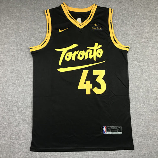 Toronto Raptors #43 Pascal Siakam 21 Raptors 43 New Black City Edition Style 2