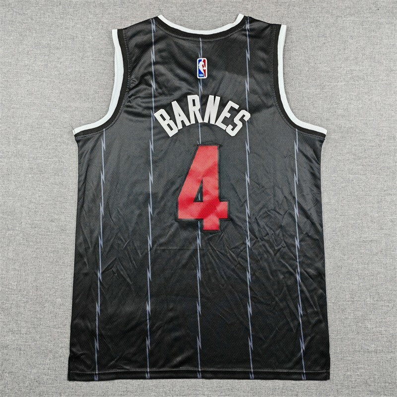 Toronto Raptors #4 Scottie Barnes 26 Raptors 4 Black City Edition Style 1