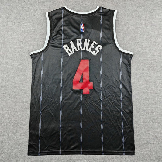 Toronto Raptors #4 Scottie Barnes 26 Raptors 4 Black City Edition (2)_[1]