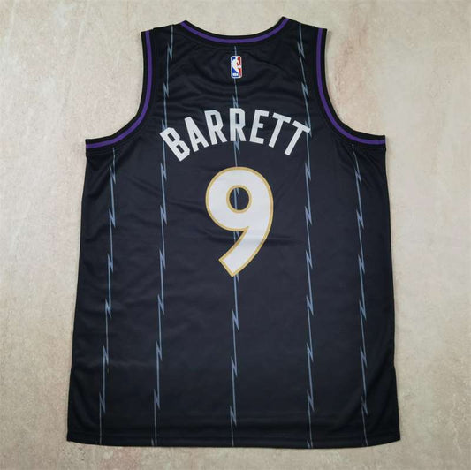 Toronto Raptors #9 RJ Barrett Hot Press Raptors 9 Black City Edition s-xxl Style 1