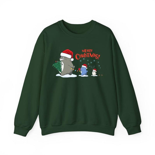 Totoro Christmas Sweatshirt, Studio Ghibli Shirt, Spirited Away, Miyazaki Hayao, Studio Ghibli Fans, Anime Christmas...