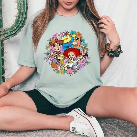 Toy Story T Shirt Hoodie Sweater World Floral Toy Story T Shirt You Ve Got A Friend In Me Shirt Toy Story Movie Characters Shirt