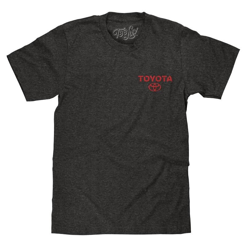 Toyota Drive Your Dreams Left Chest Front and Back Logo T-Shirt - Charcoal Heather Hoodie, Sweatshirt | InkThreadWorks.com