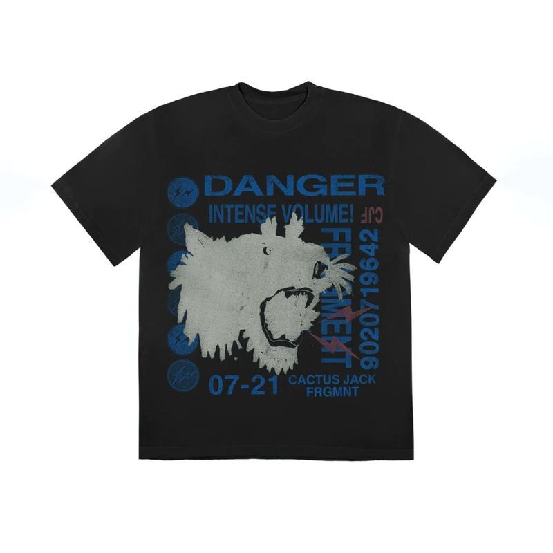 Travis Scott Cactus Jack For Fragment Danger Tee (CJFR-SS02) Size S-XXL Hoodie, Sweatshirt | InkThreadWorks.com
