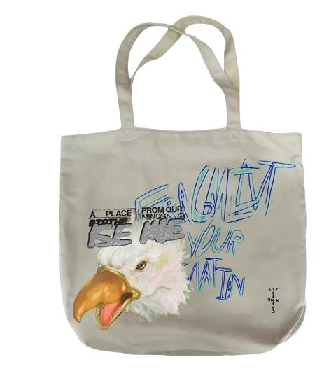 Travis Scott Cactus Jack For Fragment Flames Tote Cream T-Shirts, Hoodie, Sweatshirt | InkThreadWorks.com