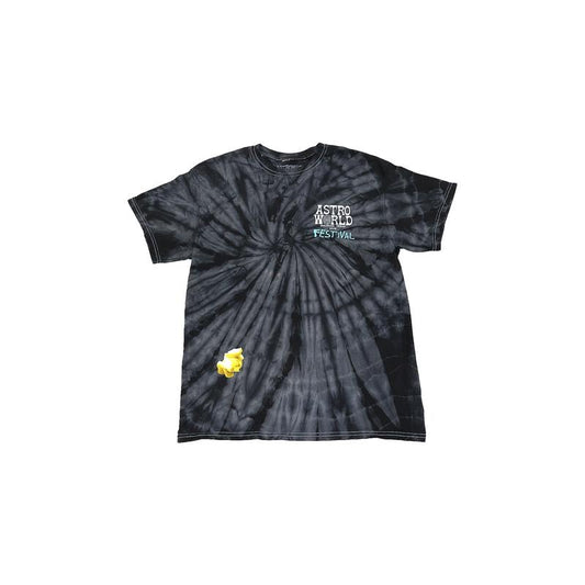 Travis Scott Festival Airbrush Tee Black Tie Dye (93665-241) Men's Size S-2XL Hoodie, Sweatshirt | InkThreadWorks.com