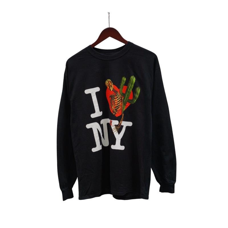 Travis Scott I Love NY MSG Long Sleeve Tee Black Hoodie, Sweatshirt | InkThreadWorks.com