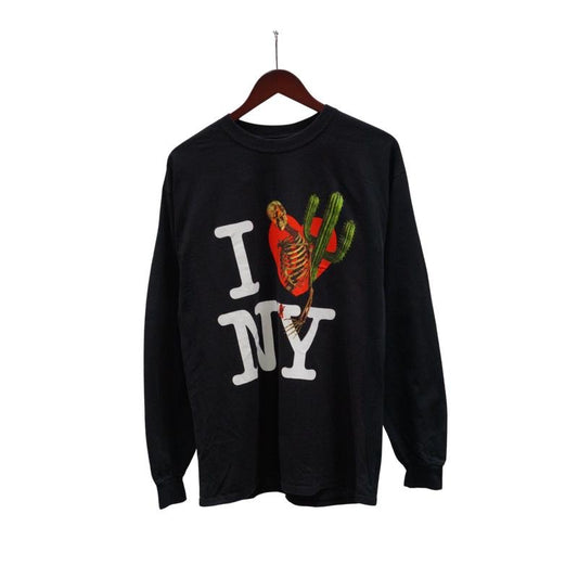 Travis Scott I Love NY MSG Long Sleeve Tee Black Hoodie, Sweatshirt | InkThreadWorks.com