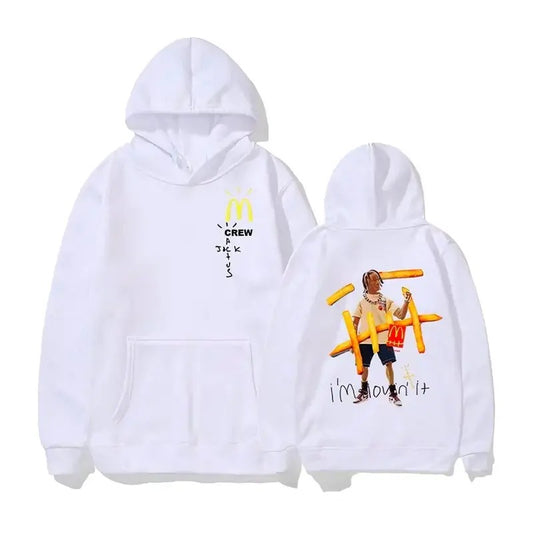Traviss Jack Mcdonald's Hoodie Unisex,  Traviss Collab Mcdonald's Hoodie, Cactuss Jack Fan Hoodie 2024 Classic Cotton Fabric Menswear
