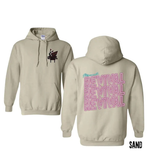 Treaty Oak Revival Hoodie, Retro Neon Sign-Inspired Design With Bold Graphics Underwear Man Pullover Long Sleeve Casual Hoodie, hoodie trend