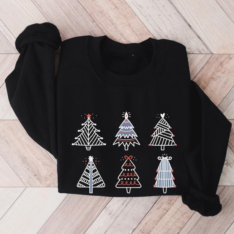 Tree Christmas Sweatshirt, Holiday Sweaters for Women, Xmas Celebration Sweater, Unisex Christian Gift Hoodie, Winter...