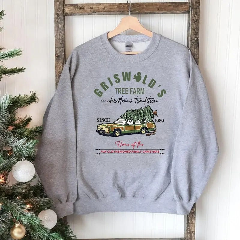 Tree Farm A Christmas Tradition Sweatshirt, Hoodie Christmas Vacation Gift T-Shirts | InkThreadWorks.com