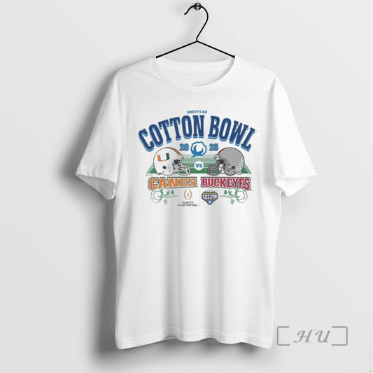 Trending 2025 Cotton Bowl 2 Team Canes Vs Buckeyes T-Shirts, Hoodie, Sweatshirt | InkThreadWorks.com