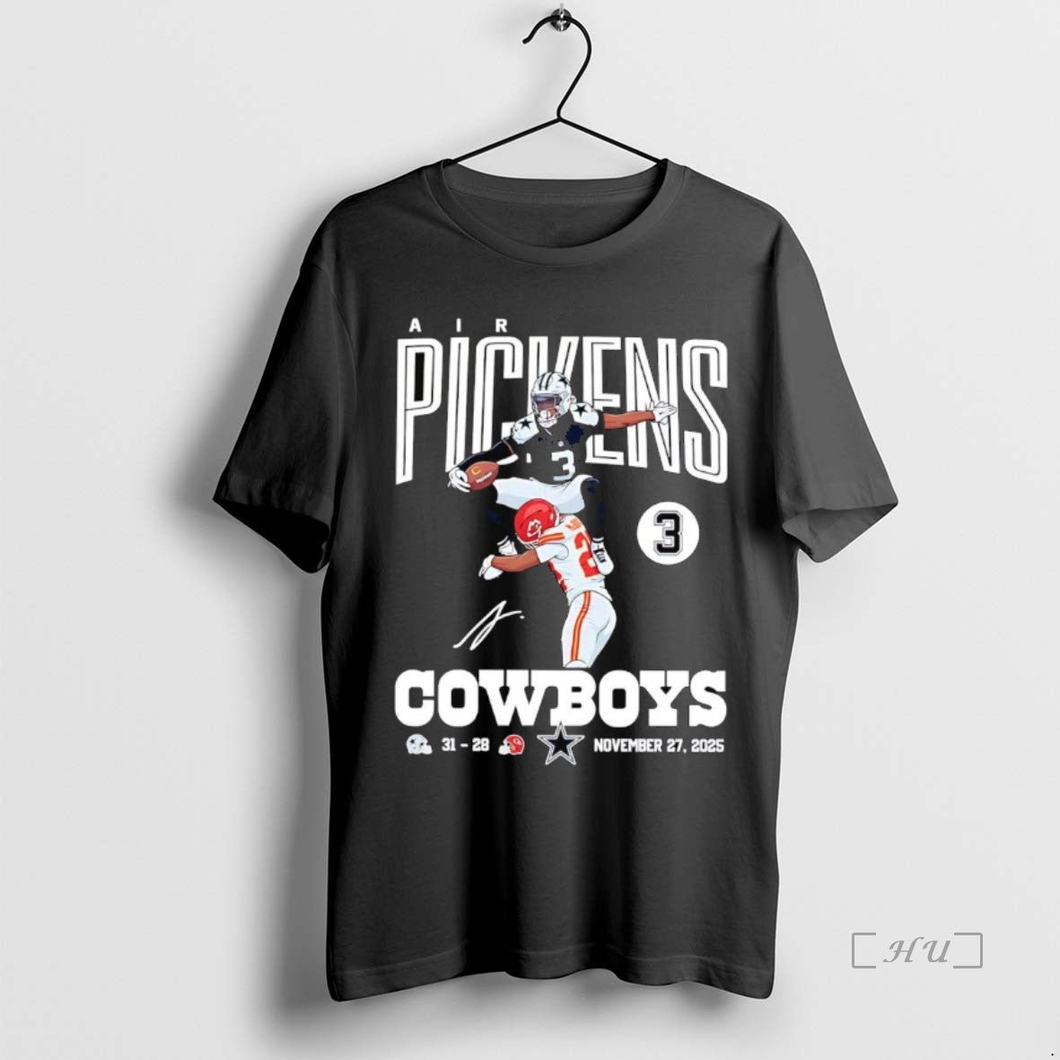 Trending Air Pickens Signature 2025 Dallas Cowboys Vs Chiefs T-Shirts, Hoodie, Sweatshirt | InkThreadWorks.com