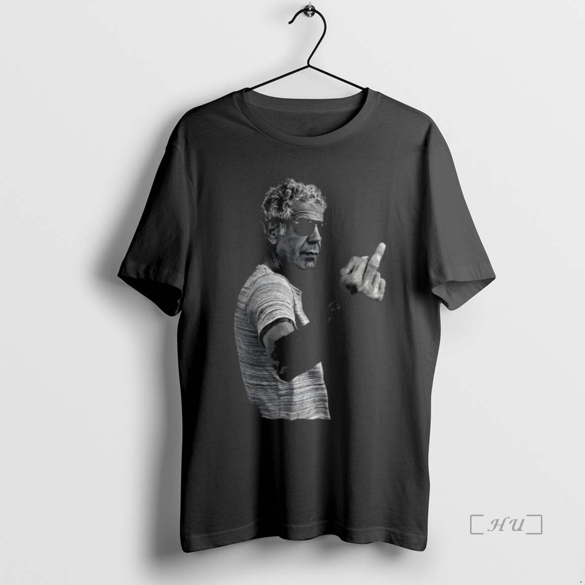 Trending Anthony Bourdain Middle Finger Photo Vintage T-Shirts, Hoodie, Sweatshirt | InkThreadWorks.com