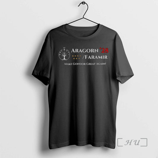 Trending Aragorn Faramir President 2028 Make Gondor Great Again T-Shirts, Hoodie, Sweatshirt | InkThreadWorks.com