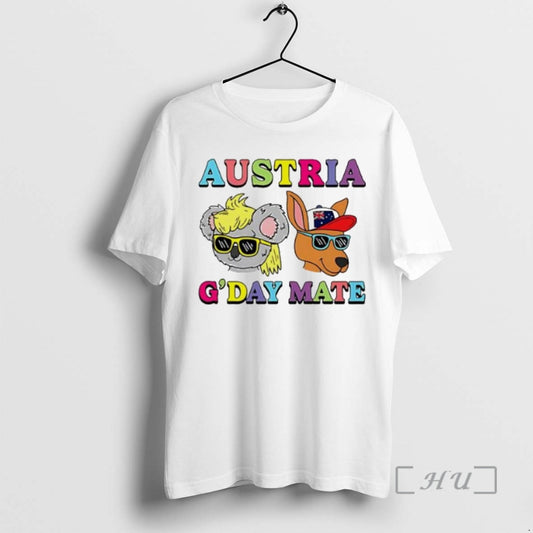 Trending Austria Gday Mate Style 2025 T-Shirts, Hoodie, Sweatshirt | InkThreadWorks.com