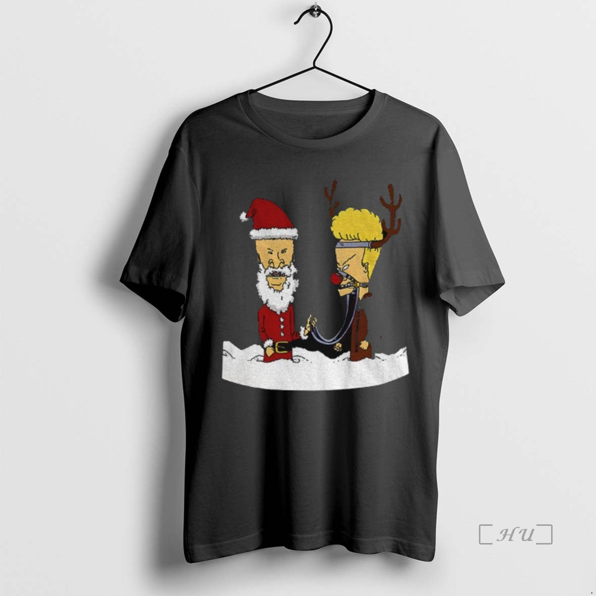 Trending Beavis And Butthead Santa Reindeer Merry Christmas T-Shirts, Hoodie, Sweatshirt | InkThreadWorks.com