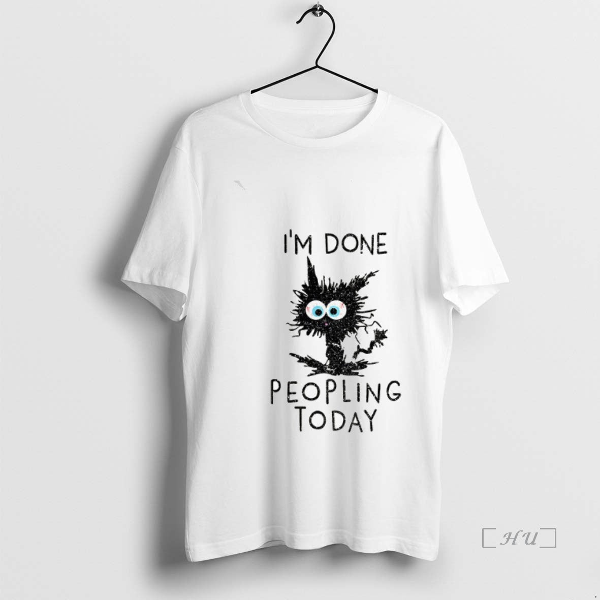 Trending Black Cat Im Done Peopling Today T-Shirts, Hoodie, Sweatshirt | InkThreadWorks.com