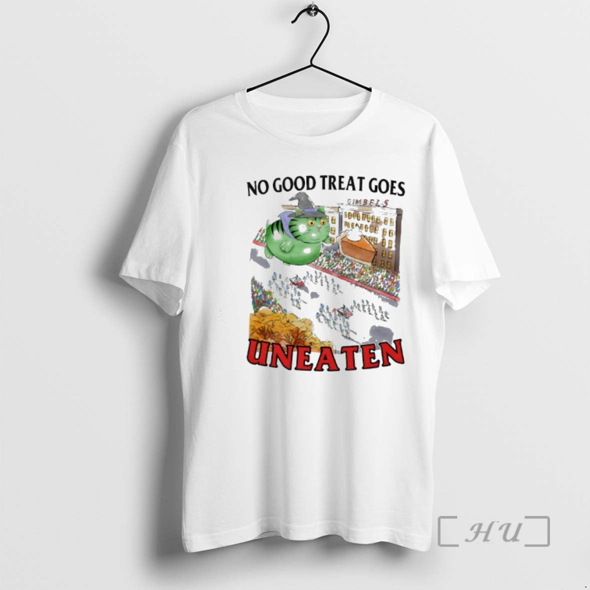 Trending Cat Thanksgiving Day Parade No Good Treat Goes Uneaten T-Shirts, Hoodie, Sweatshirt | InkThreadWorks.com