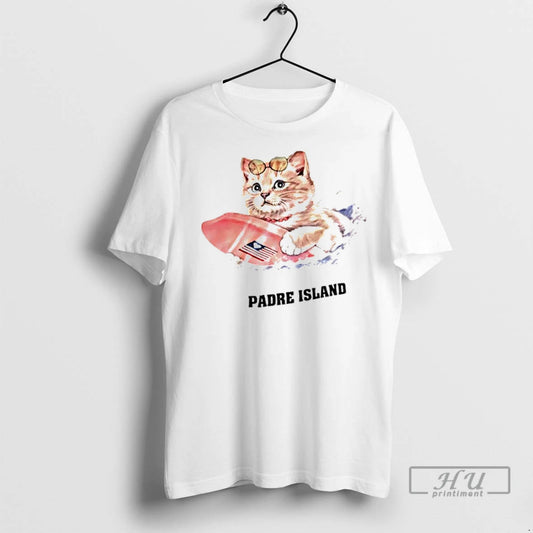 Trending Cat Surfing Padre Island T Shirts