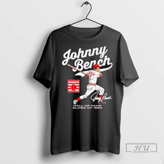 Trending Cincinnati Reds Johnny Bench National Baseball Hall Of Fame Class Of 1989 T Shirts