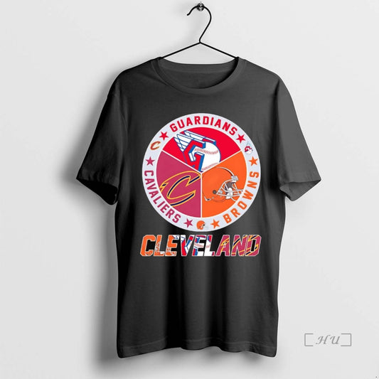 Trending Cleveland Sports Teams Logo Guardians Browns Cavaliers T-Shirts, Hoodie, Sweatshirt | InkThreadWorks.com