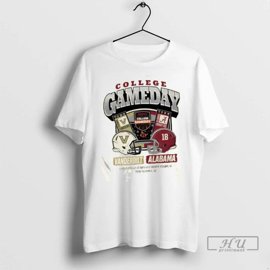Trending College Gameday Vanderbilt Vs Alabama Saban Field At Bryant Denny Stadium T Shirts