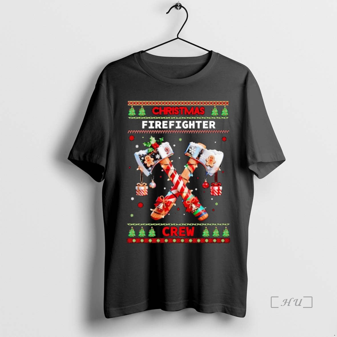 Trending Firefighter Crew Ugly Christmas T-Shirts, Hoodie, Sweatshirt | InkThreadWorks.com