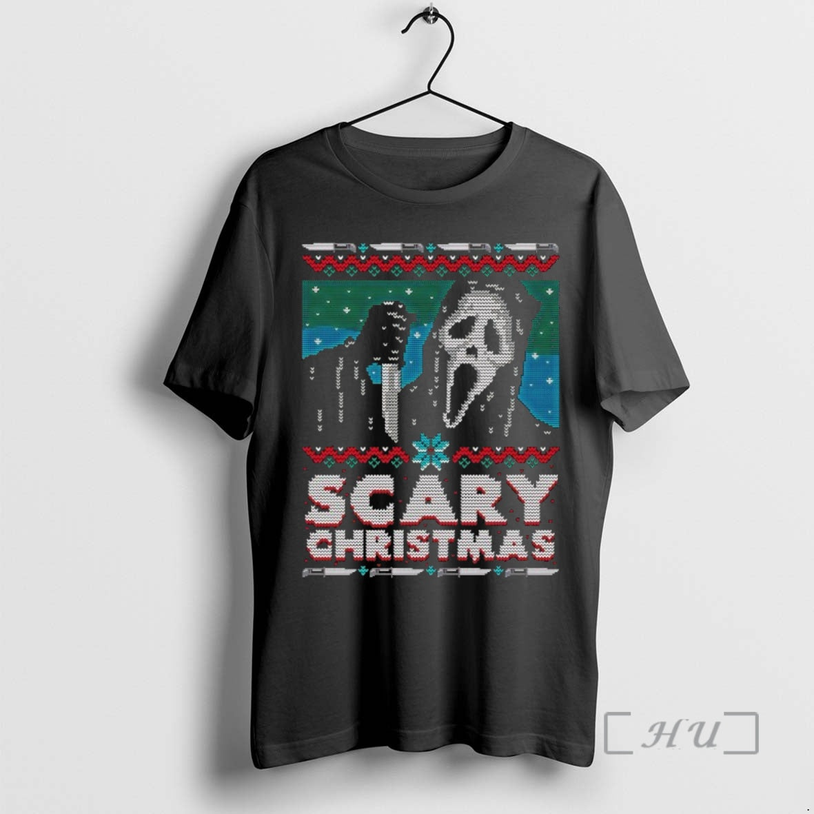 Trending Ghostface Scary Christmas Ugly T-Shirts, Hoodie, Sweatshirt | InkThreadWorks.com