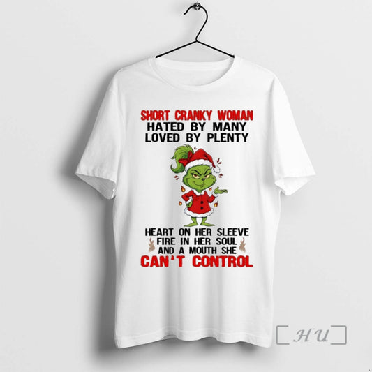 Trending Grinch Short Cranky Woman Hated By Many Loved By Plenty Circle Premium T Shirts Hoodie, Sweatshirt