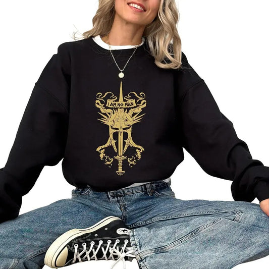 Trending I'm No Man Sweatshirt, Nazgul Sweater, Gifts For Fantasy Book Lover, Woman Power Shirts, Woman Motivational...