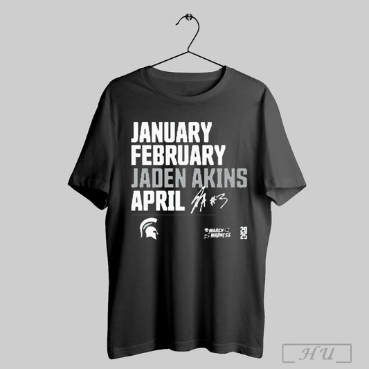 Trending January February Jaden Akins April Michigan State Spartans Basketball Ncaa March Madness 2025 Signature